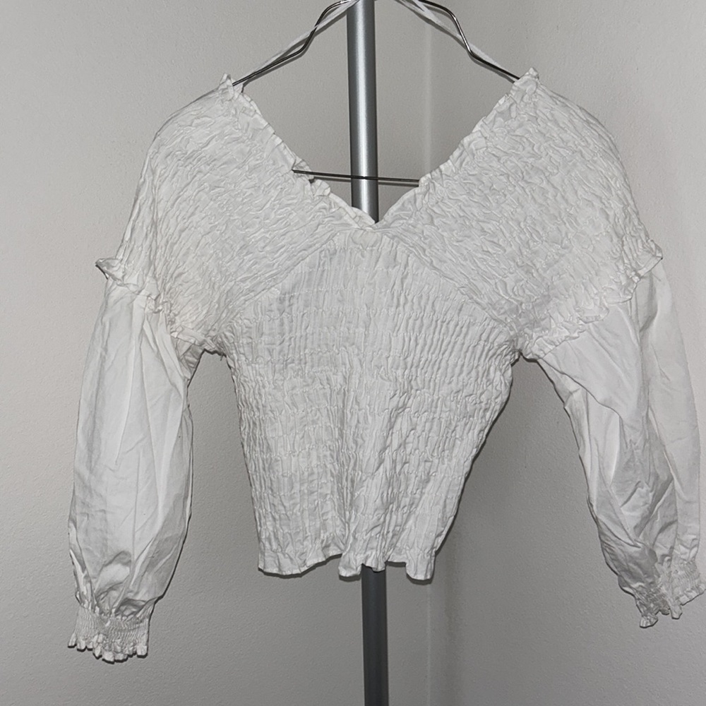 Zara White Top - Picture 2 of 2